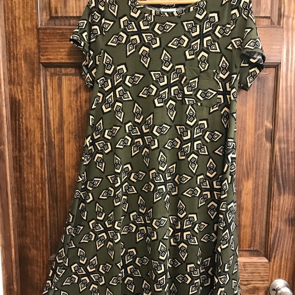 LuLaRoe Dresses & Skirts - Green LuLaRoe Carly dress Size M Great condition.